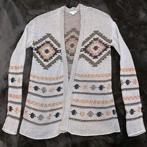 J. Jill western style long wrap cardigan
